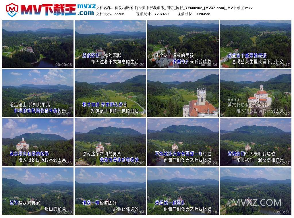 伏仪-谢谢你们今天来听我唱歌_国语_流行_YE600102